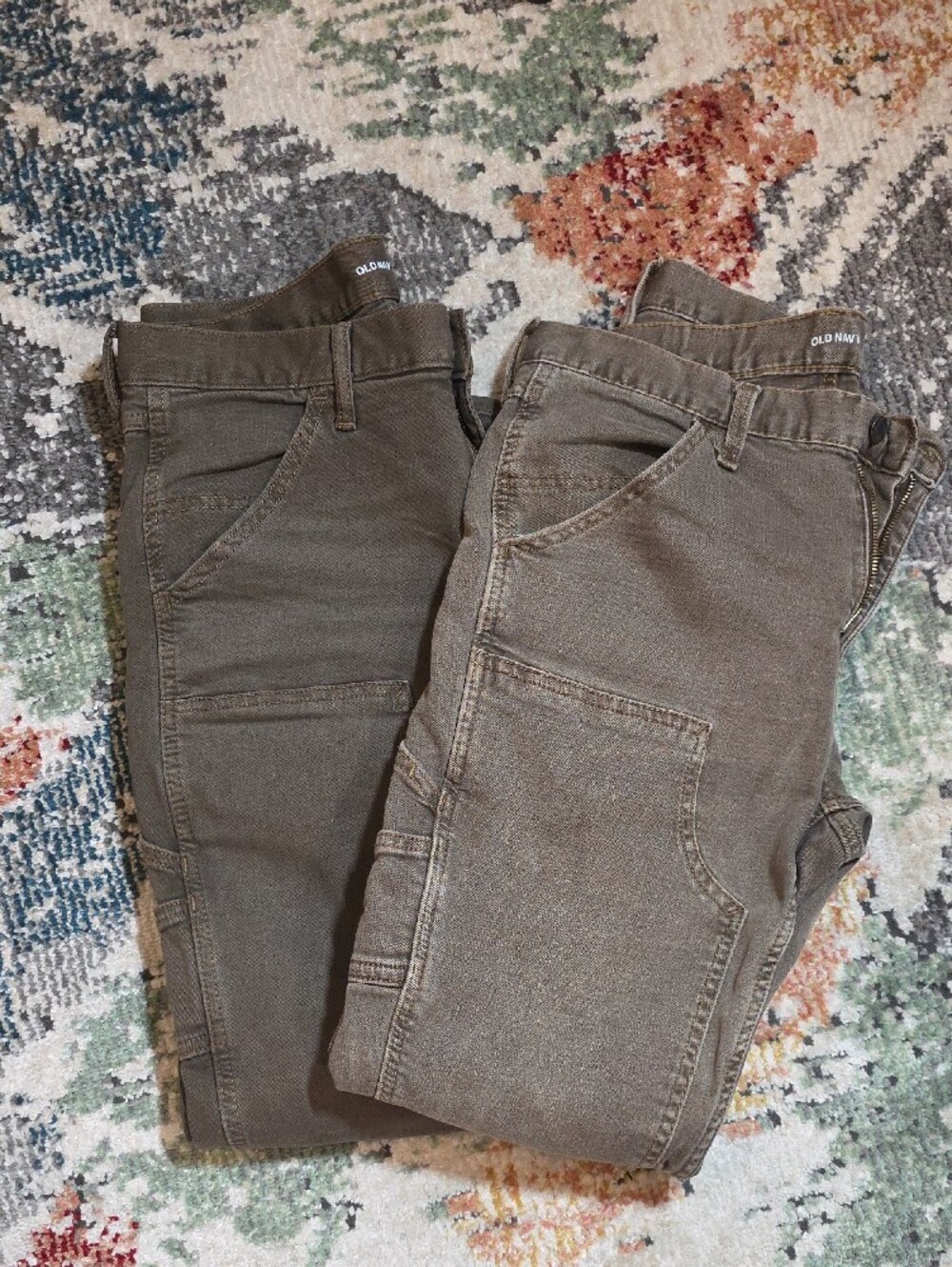 LOT OF 2 Old Navy Utility Pants Size 32x30 Straight Flex  Like New Mens Jeans